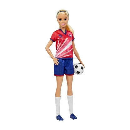 Barbie Soccer Doll: Blonde with #9 Uniform, Soccer Ball, Cleats, Socks - Perfect for Ages 3 &amp; Up" - Jaiman Toys