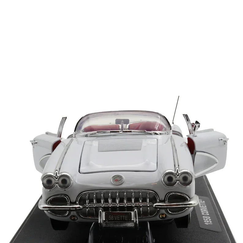 1958 Chevrolet Corvette White 1:18 Diecast Car Model - Jaiman Toys