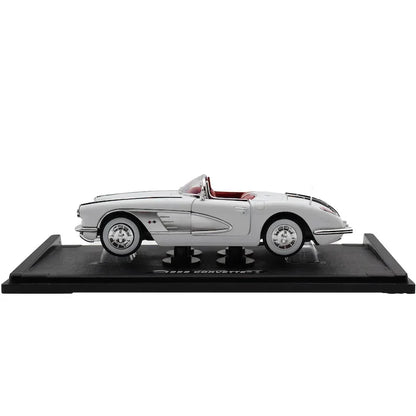 1958 Chevrolet Corvette White 1:18 Diecast Car Model - Jaiman Toys