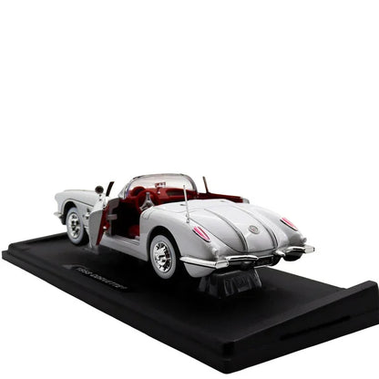 1958 Chevrolet Corvette White 1:18 Diecast Car Model - Jaiman Toys