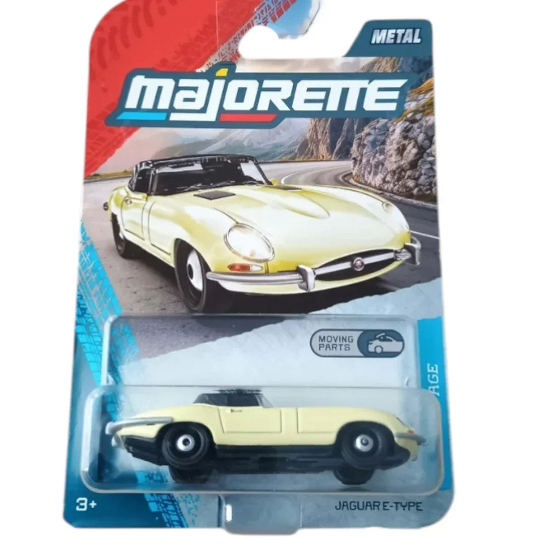 Majorette Jaguar E-Type 1:64 Scale Diecast Metal Car | Moving Parts | Classic Convertible | Official Licensed