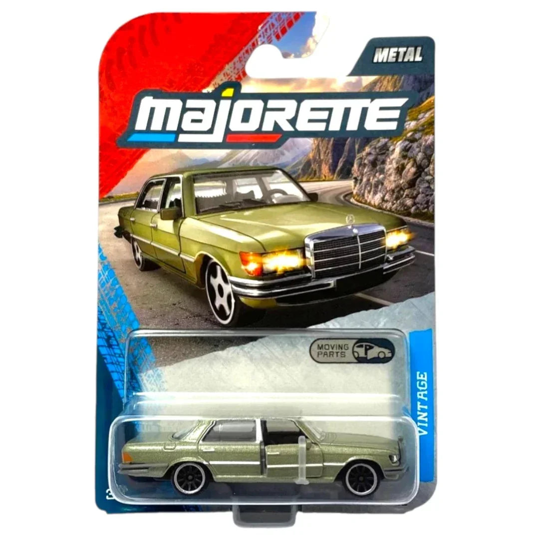 Majorette Mercedes-Benz 450 SEL Vintage 1:64 Die-Cast Car | Metal Body with Opening Doors | Moving Parts | Classic Collectible | 3+