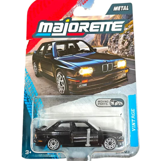 Majorette BMW M3 Vintage 1:64 Die-Cast Car | Metal Body with Opening Doors | Moving Parts | Classic Sports Sedan | 3+