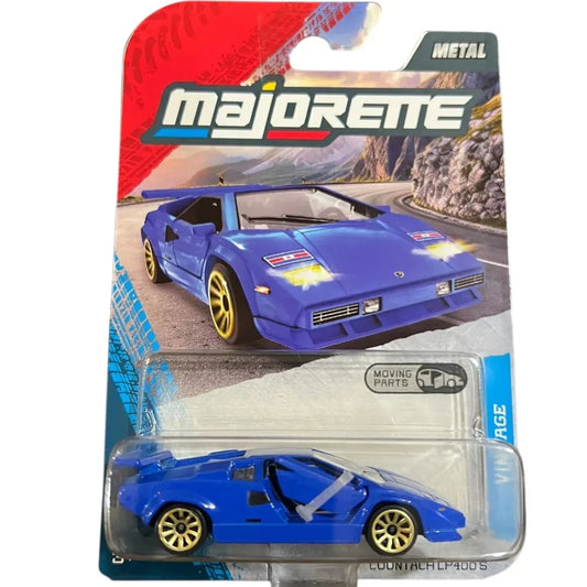 Majorette Lamborghini Countach LP400 S 1:64 Die-Cast Car | Metal Body with Opening Doors | Moving Parts | Vintage Supercar | 3+