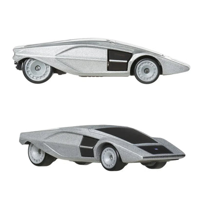 Hot Wheels Premium Car Culture Lamborghini Countach LP5000 QV & Lancia Stratos Zero 2-Pack | Metal/Metal with Real Riders | 1:64 Collector Set