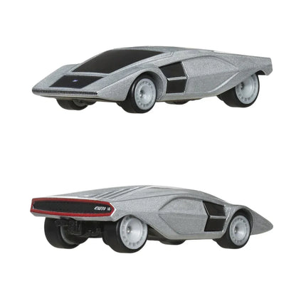 Hot Wheels Premium Car Culture Lamborghini Countach LP5000 QV & Lancia Stratos Zero 2-Pack | Metal/Metal with Real Riders | 1:64 Collector Set