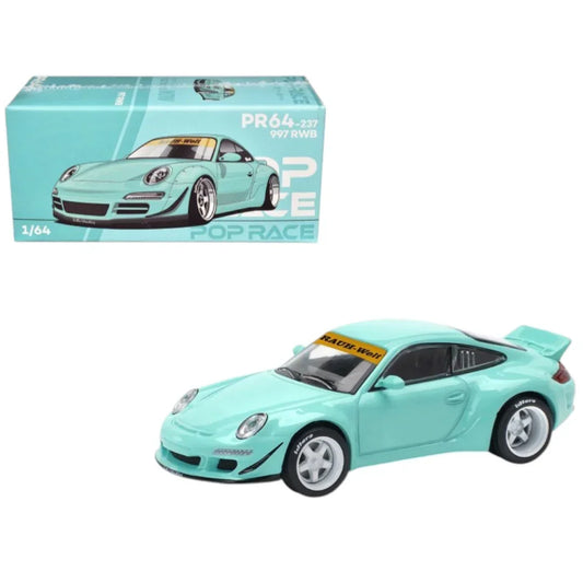 Pop Race PR64-237 Porsche 997 RWB 1:64 Die-Cast Model Car | Rauh-Welt Premium Collector Edition