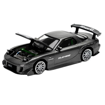 Pop Race PR64-255 Mazda RX-7 RE-Amemiya 1:64 Die-Cast Model Car – Opening Hood