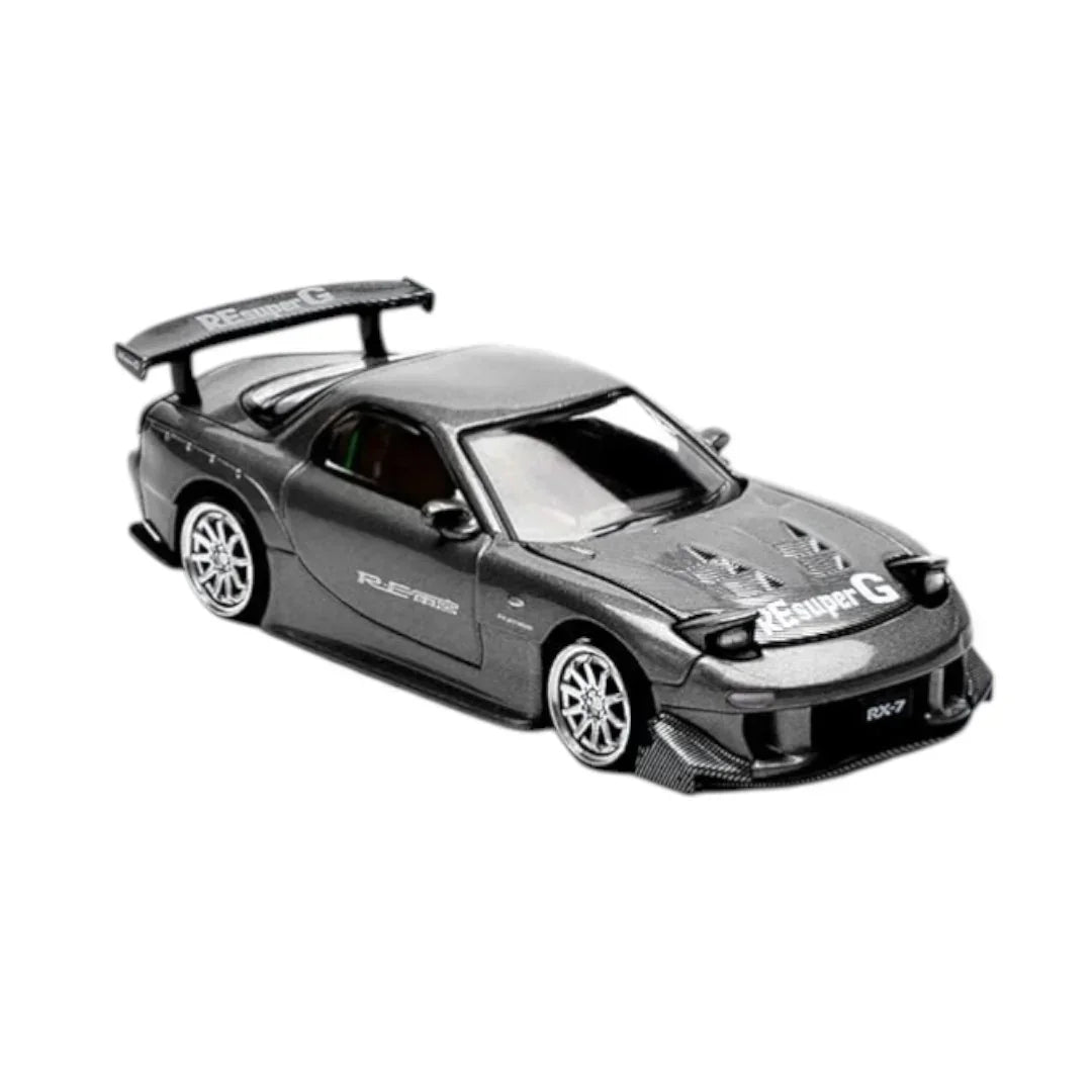 Pop Race PR64-255 Mazda RX-7 RE-Amemiya 1:64 Die-Cast Model Car – Opening Hood