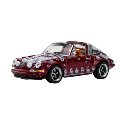 Pop Race PR64-83 Singer Targa Christmas Edition 2023 1:64 Die-Cast Model Car – Limited Holiday Release