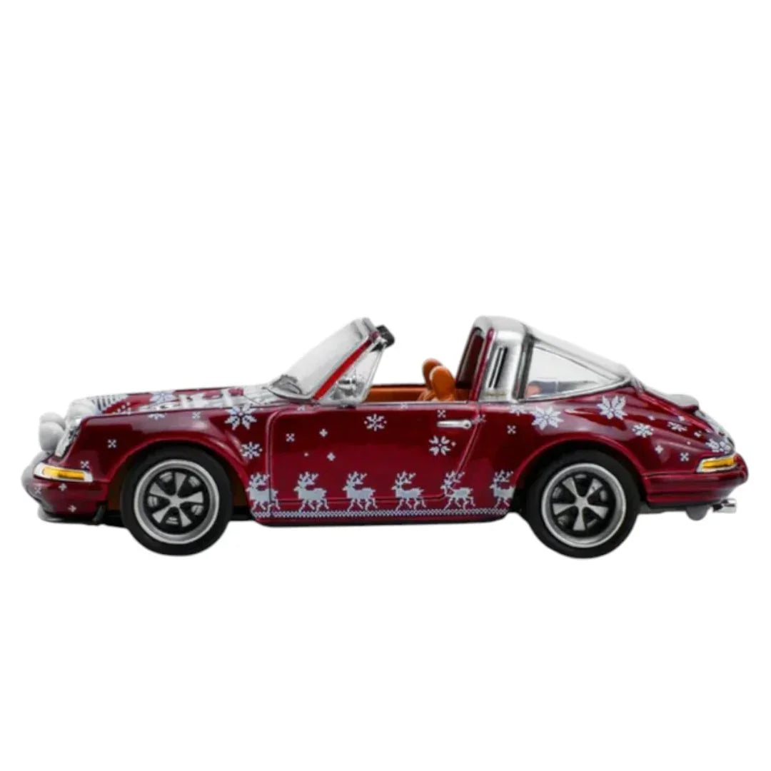 Pop Race PR64-83 Singer Targa Christmas Edition 2023 1:64 Die-Cast Model Car – Limited Holiday Release