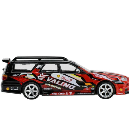 Pop Race PR64-38 Nissan Skyline GT-R R34 Shell V-Power Livery 1:64 Die-Cast Model Car