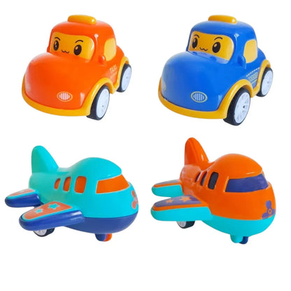 Transporter Sound & Light Truck Toy for Kids – Car Carrier with Mini Cars & Airplanes | Pull Back Transport Fleet Toy  3+