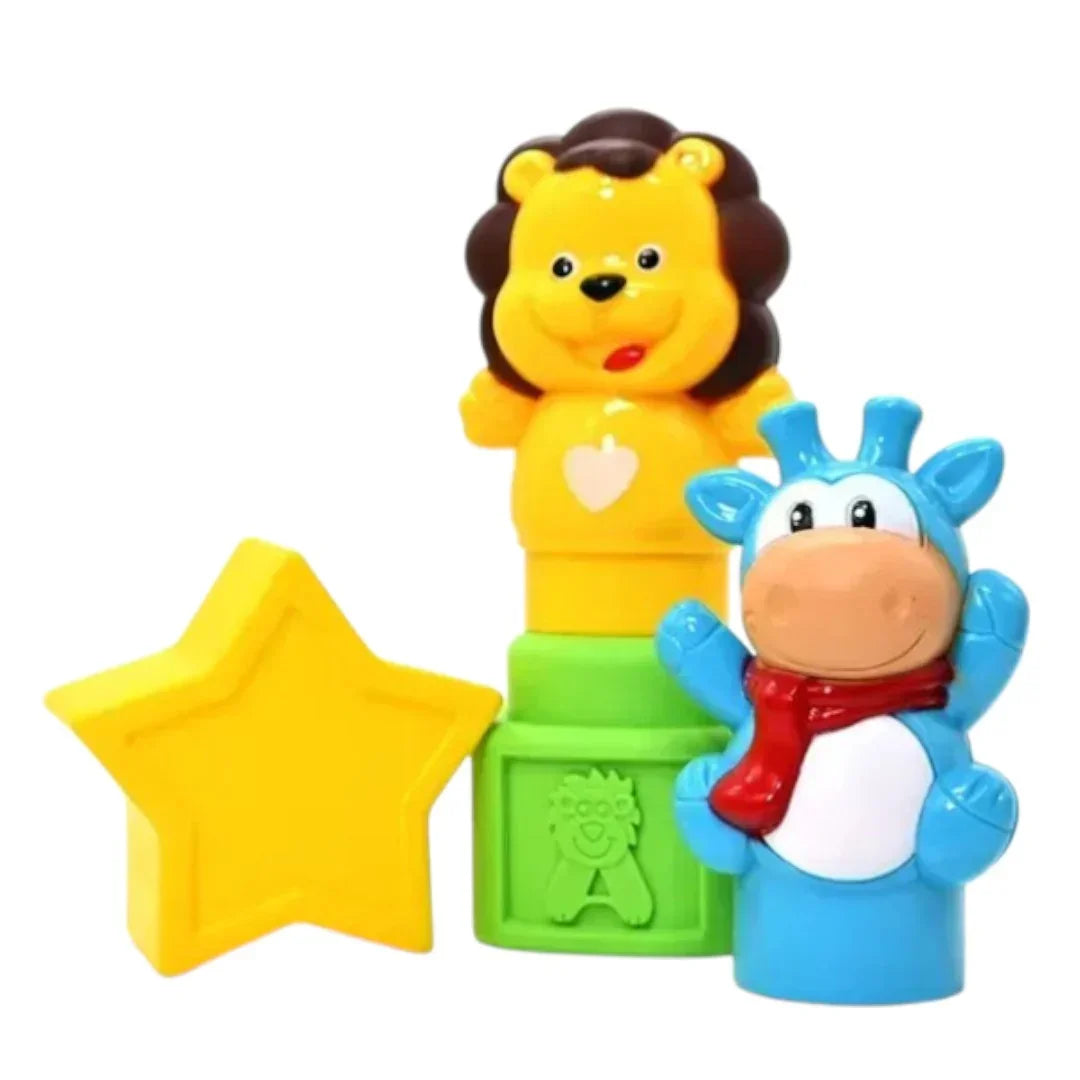 JDLT Soft Rubber Baby Building Blocks Set – 26 Pieces Educational Stacking Toys with Numbers, Shapes & Animals | 12+ Months