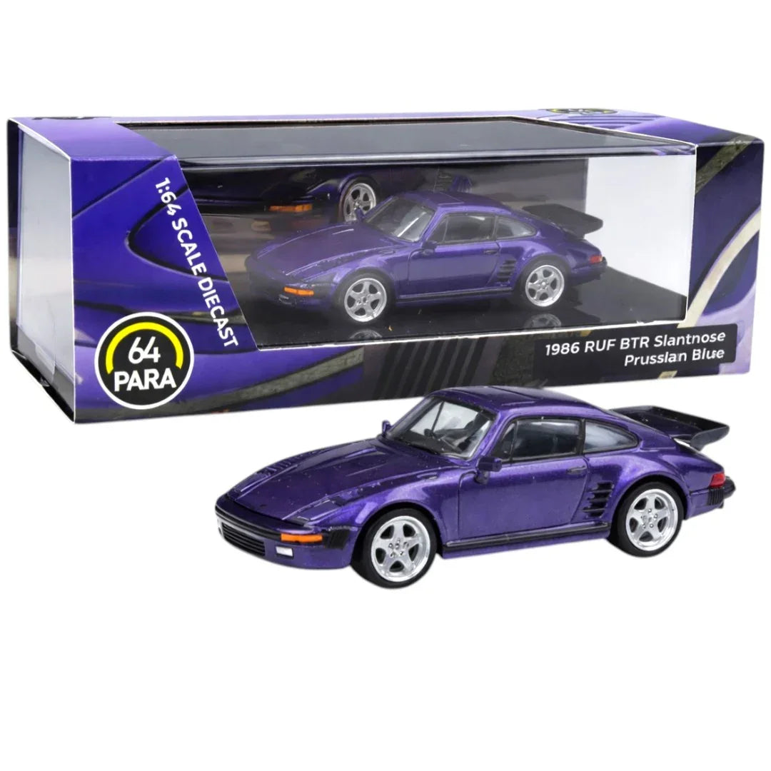PARA64 1986 RUF BTR Slantnose Prussian Blue 1/64 Scale Diecast Model Car – Limited Edition Collectible