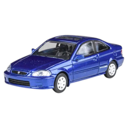 PARA64 1999 Honda Civic Coupe EM1 Electron Blue Pearl 1/64 Scale Diecast Model Car – JDM Collectible