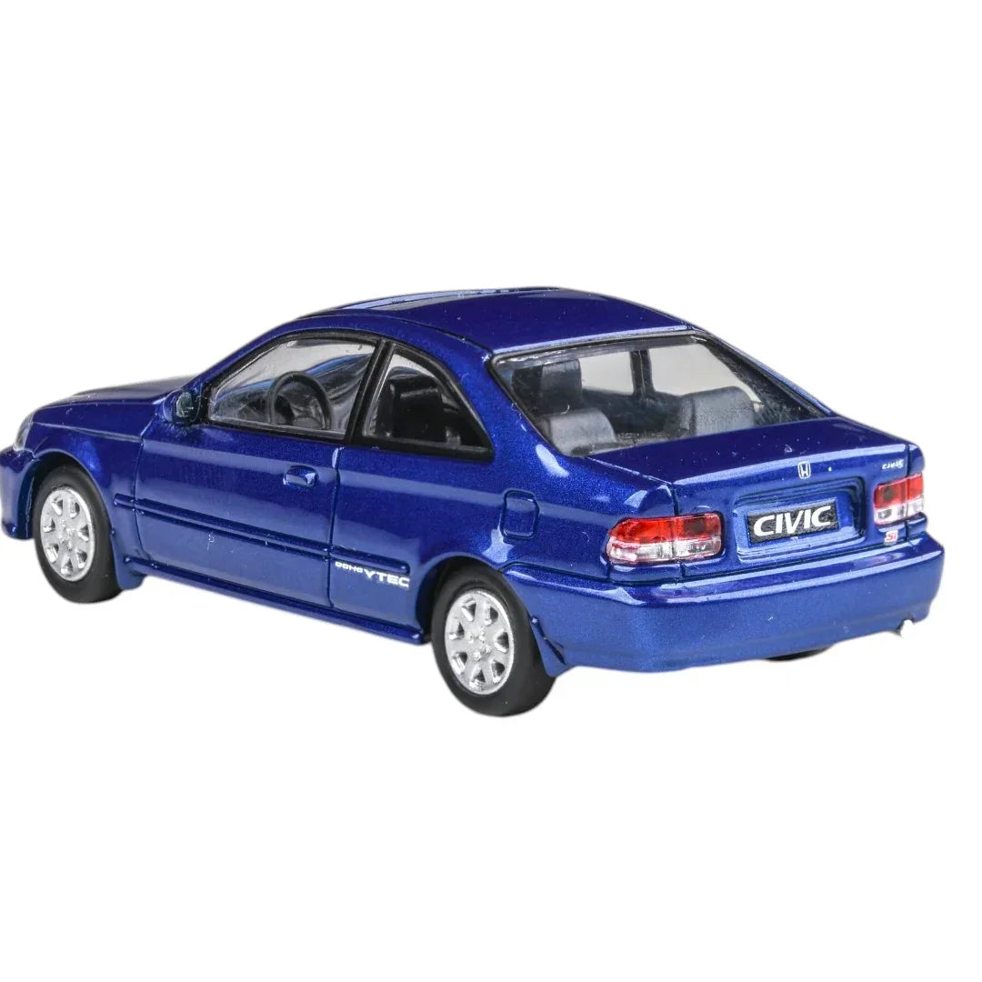 PARA64 1999 Honda Civic Coupe EM1 Electron Blue Pearl 1/64 Scale Diecast Model Car – JDM Collectible