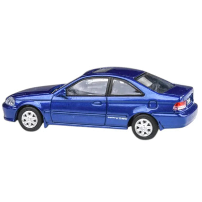 PARA64 1999 Honda Civic Coupe EM1 Electron Blue Pearl 1/64 Scale Diecast Model Car – JDM Collectible