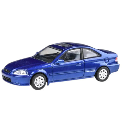 PARA64 1999 Honda Civic Coupe EM1 Electron Blue Pearl 1/64 Scale Diecast Model Car – JDM Collectible