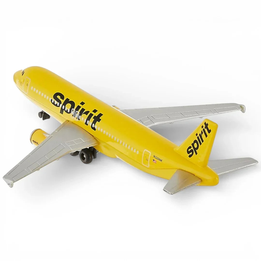 Daron 14cm Spirit Airlines Diecast Metal Airplane Model RT3874 – Official Yellow Commercial Aircraft Toy (3+)