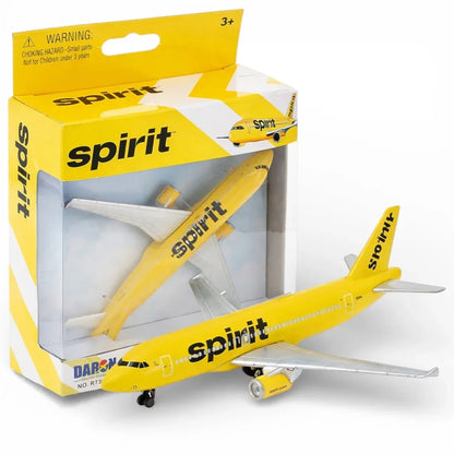 Daron 14cm Spirit Airlines Diecast Metal Airplane Model RT3874 – Official Yellow Commercial Aircraft Toy (3+)