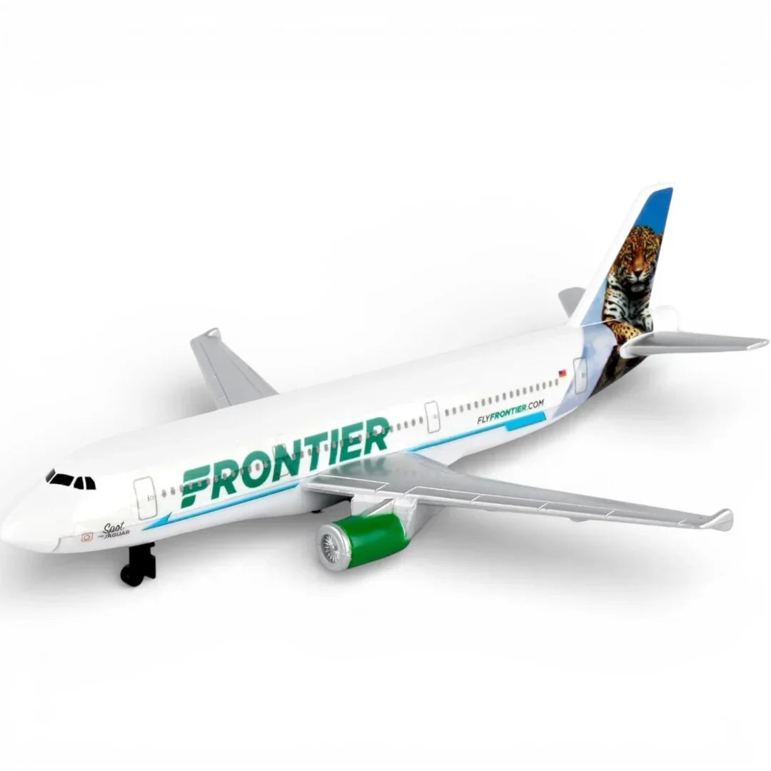 Daron Frontier Airlines Diecast Airplane Model (14CM) – Official Wildlife Tail Aircraft Toy (3+)