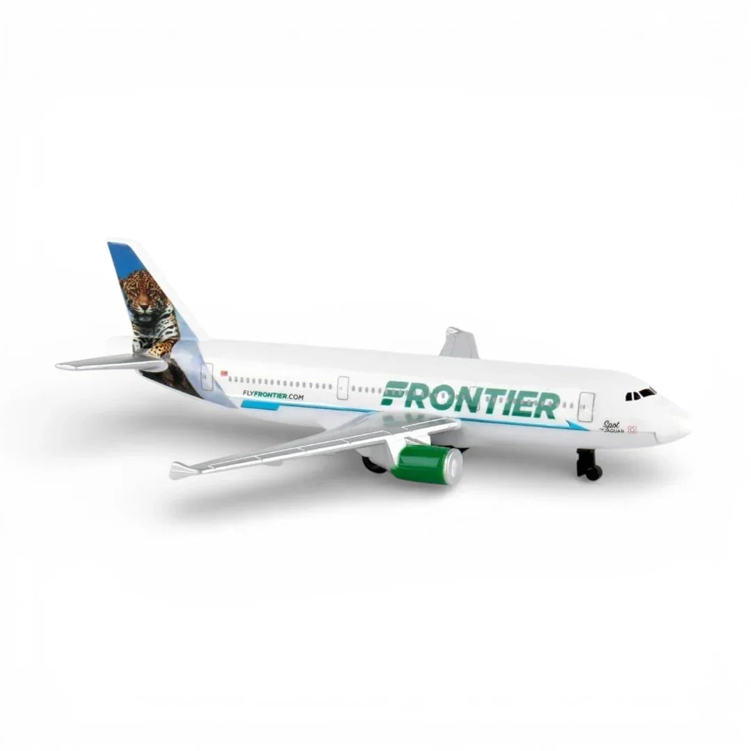 Daron Frontier Airlines Diecast Airplane Model (14CM) – Official Wildlife Tail Aircraft Toy (3+)
