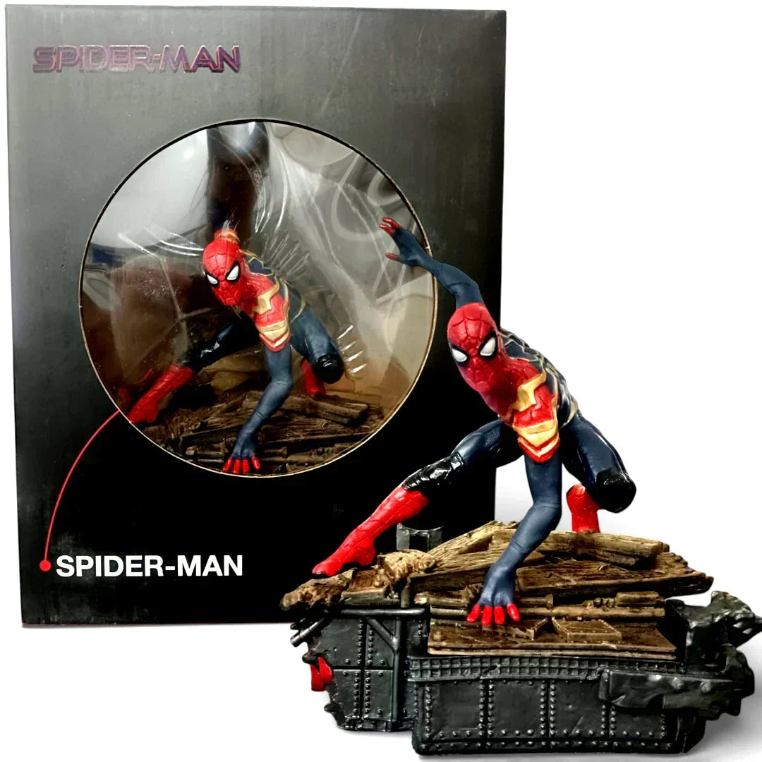 Marvel Spider-Man Iron Spider Suit Collectible Statue – Superhero Display Figure with Detailed Base