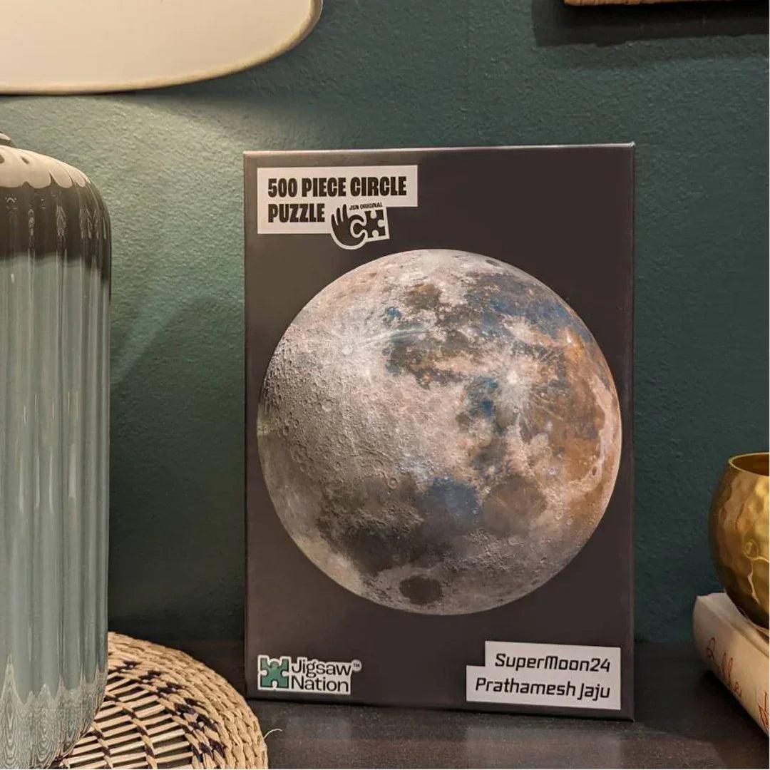 Jigsaw Nation 500 Piece Circle Puzzle – SuperMoon24 by Prathamesh Jaju