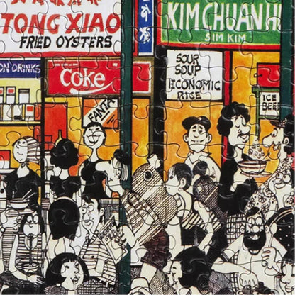 Jigsaw Nation 280 Piece Rectangle Puzzle – Street Singapore by Mario De Miranda