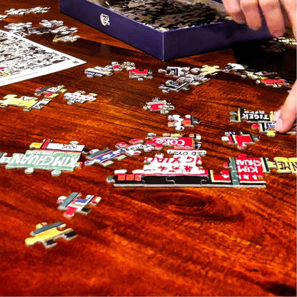 Jigsaw Nation 280 Piece Rectangle Puzzle – Street Singapore by Mario De Miranda