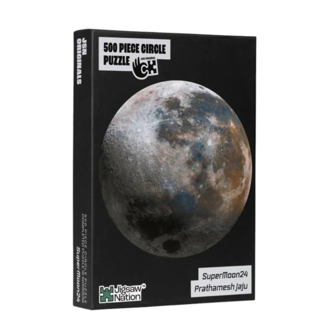 Jigsaw Nation 500 Piece Circle Puzzle – SuperMoon24 by Prathamesh Jaju