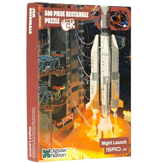 Jigsaw Nation 500 Piece Rectangle Puzzle – Night Launch ISRO