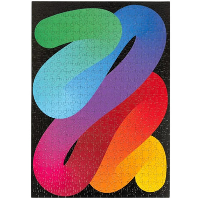 Jigsaw Nation Squiggle Party 500 Piece Rectangle Puzzle | Modern Abstract Art Jigsaw Puzzle for Teens & Adults