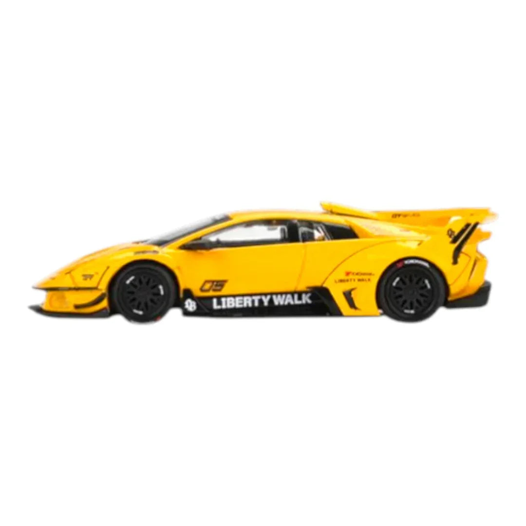 Mini GT 1:64 Lamborghini LB-Silhouette WORKS Murciélago GT EVO Yellow + 1971 Ford Mustang Mach 1 Red – Premium Diecast Duo Set