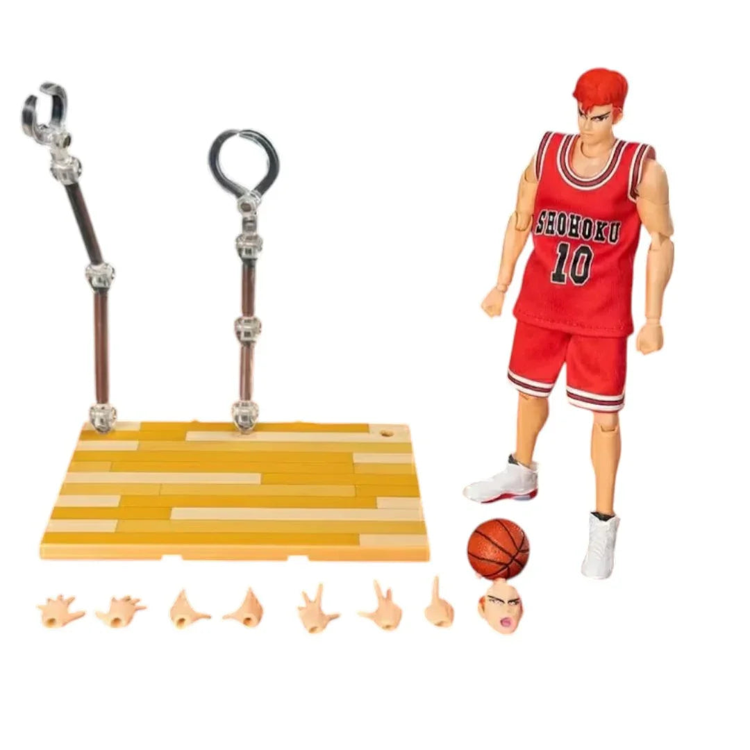 Slam Dunk Hanamichi Sakuragi Shohoku No.10 Basketball Action Figure 6.5 Inch – Anime Collectible Figure with Accessories | Slam Dunk Series