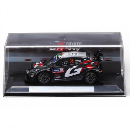 Bburago 1:43 Toyota GR Yaris Rally1 Hybrid No.33 Diecast Model – WRC Rally Racing Car with Display Case