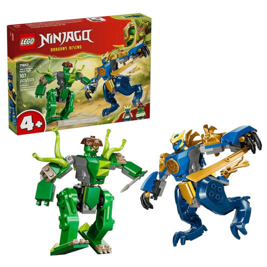 LEGO 71853 Ninjago Jay’s Dragon Mech Fight Building Set – 107 Pieces Dragons Rising Toy