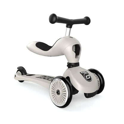 Scoot & Ride 2-in-1 Kids Scooter with Adjustable Seat & Handlebar, Stable & Safe Kickboard for Toddlers, Compact & Lightweight, 3-Wheel Design, Ages 1 to 5 Years, Highwaykick 1