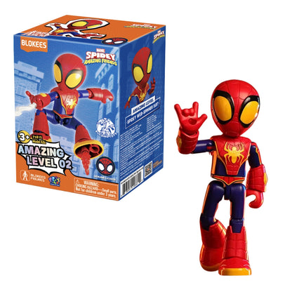 Blokees 74815 Marvel Spidey Web-Spinner Suit Buildable Figure – Amazing Level 02 Model Kit | Spidey & His Amazing Friends Toy (Ages 3+)