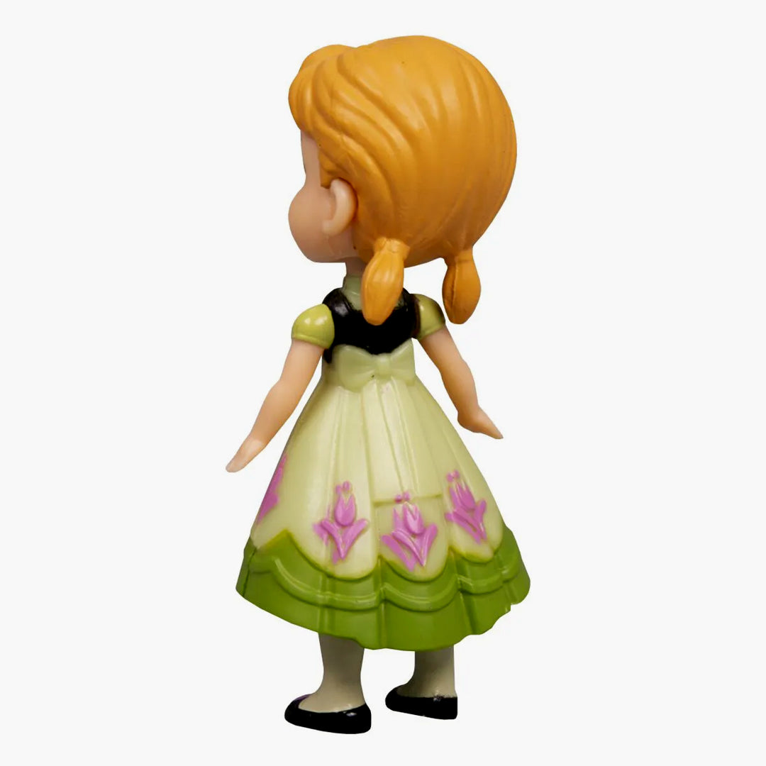 Frozen Mini Anna Doll (8 cmm)  – Disney Princess Collectible Figure with Articulated Arms (Classic Dress)