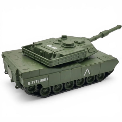 Die-Cast Army Tank Model 1:32 Scale – B-3772 Army Military Battle Tank Toy with Rotating Turret