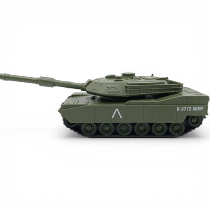 Die-Cast Army Tank Model 1:32 Scale – B-3772 Army Military Battle Tank Toy with Rotating Turret