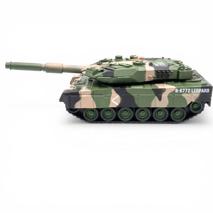 Die-Cast Leopard Tank Model 1:32 Scale – Military Camouflage Army Tank Toy