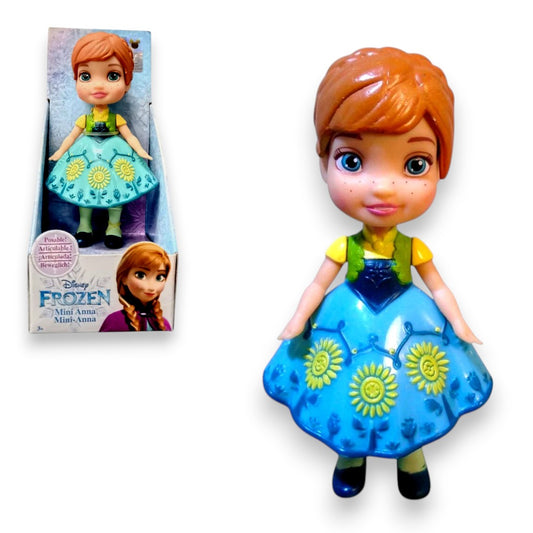 Frozen Mini Anna Doll (8 cm)  – Disney Princess Collectible Figure with Articulated Arms