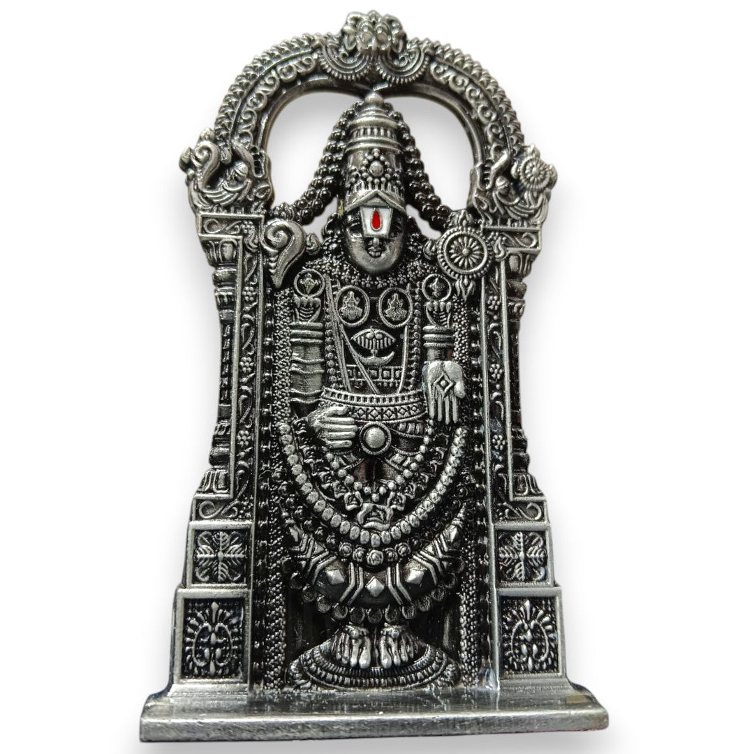 Lord Venkateswara Balaji Metal Idol – 10 cm Tirupati Balaji Decorative Statue for Home Temple & Office