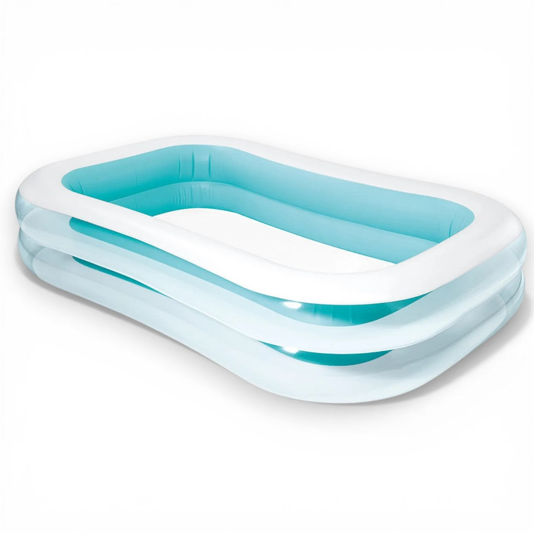 Intex 56483 Snapset Kids Swimming Pool – 8 ft × 18 in (244 × 46 cm) Ocean Theme Backyard Splash Pool for Children