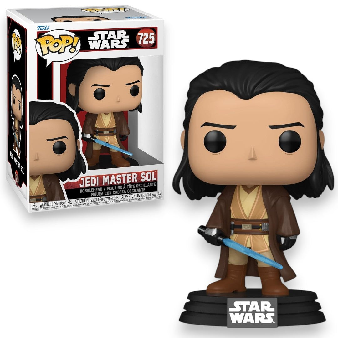 Funko Pop Star Wars Jedi Master Sol #725 Vinyl Bobblehead Figure – Star Wars Collectible Character with Window Display Box