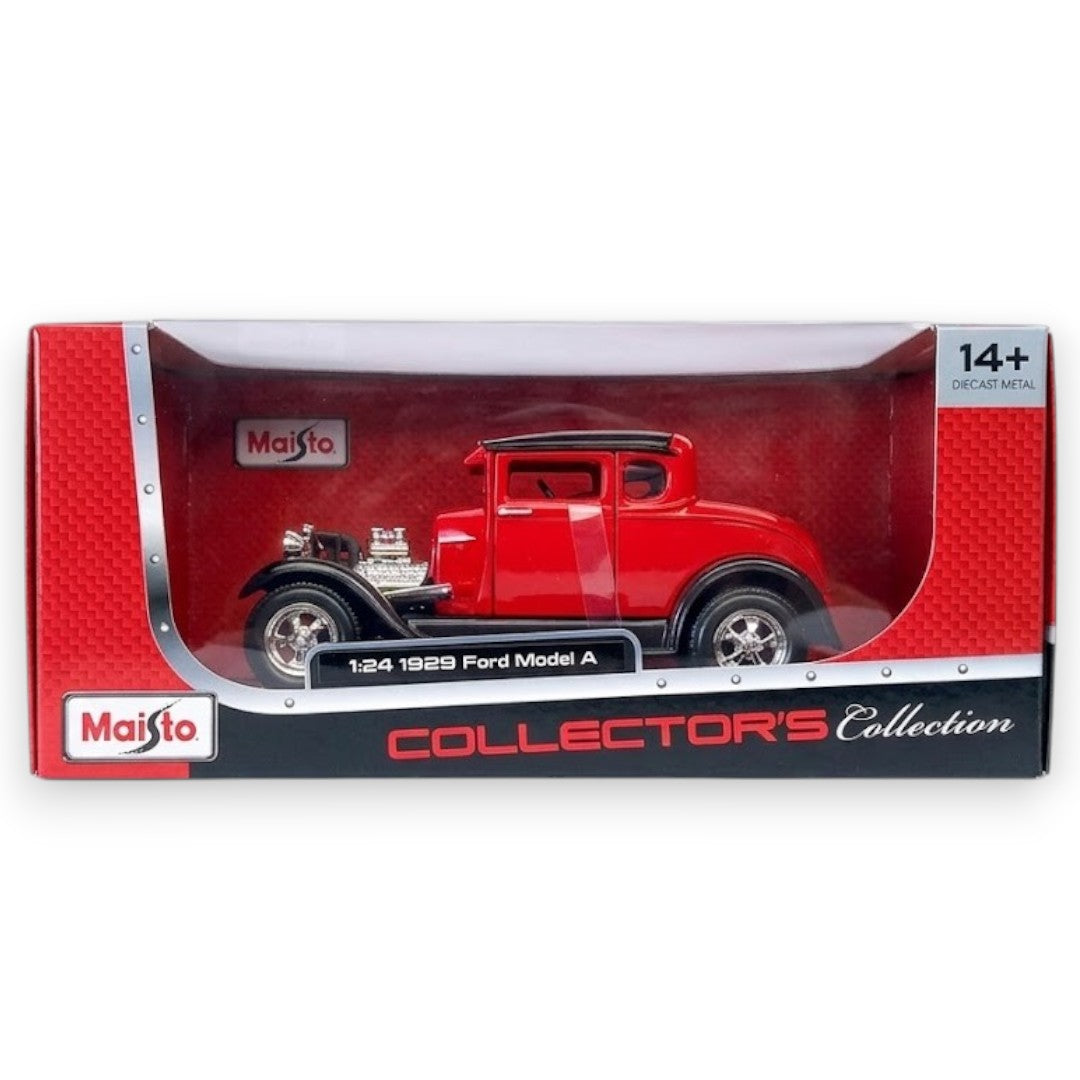 Maisto 1:24 1929 Ford Model A Diecast Model Car – Collector’s Edition Classic Car with Display Box