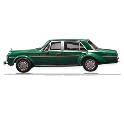 BSC 1:64 Mercedes-Benz 300SEL 6.8 AMG  W109 Green Diecast Car – Collectible Scale Car with Display Case (Green)